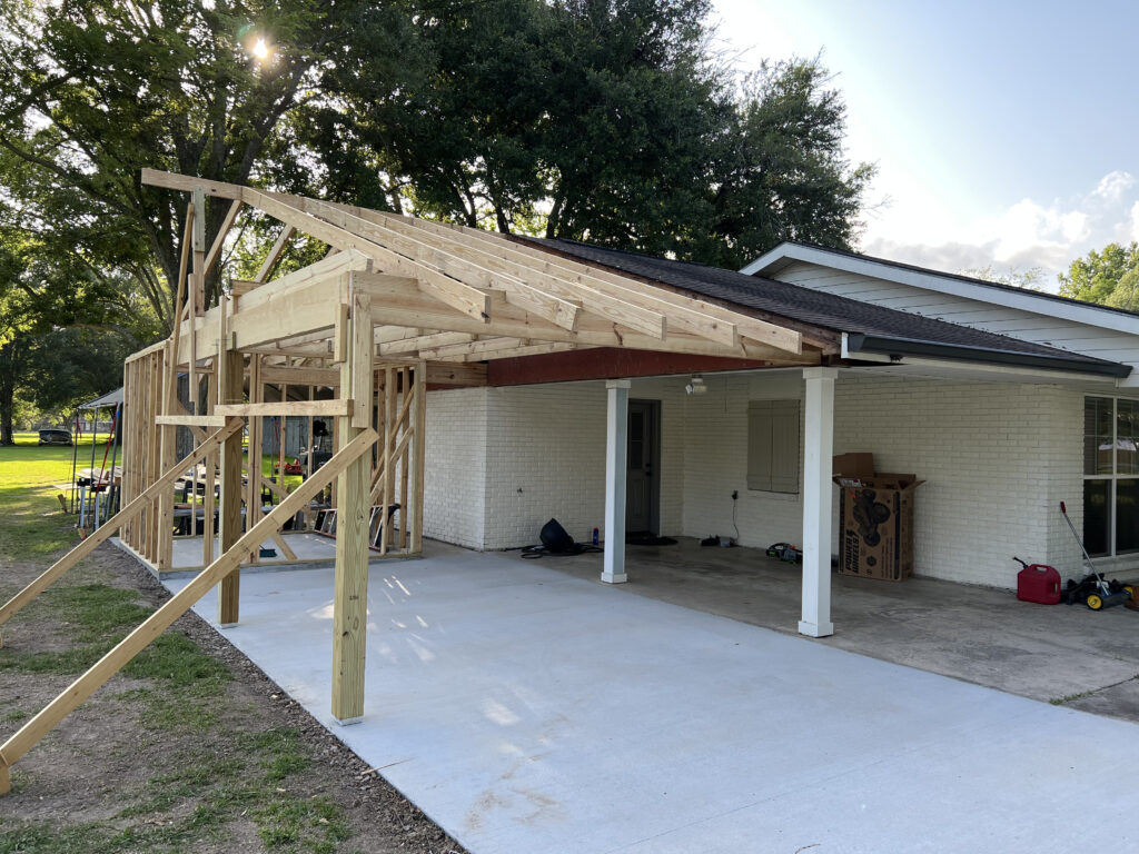 Home addition framing project