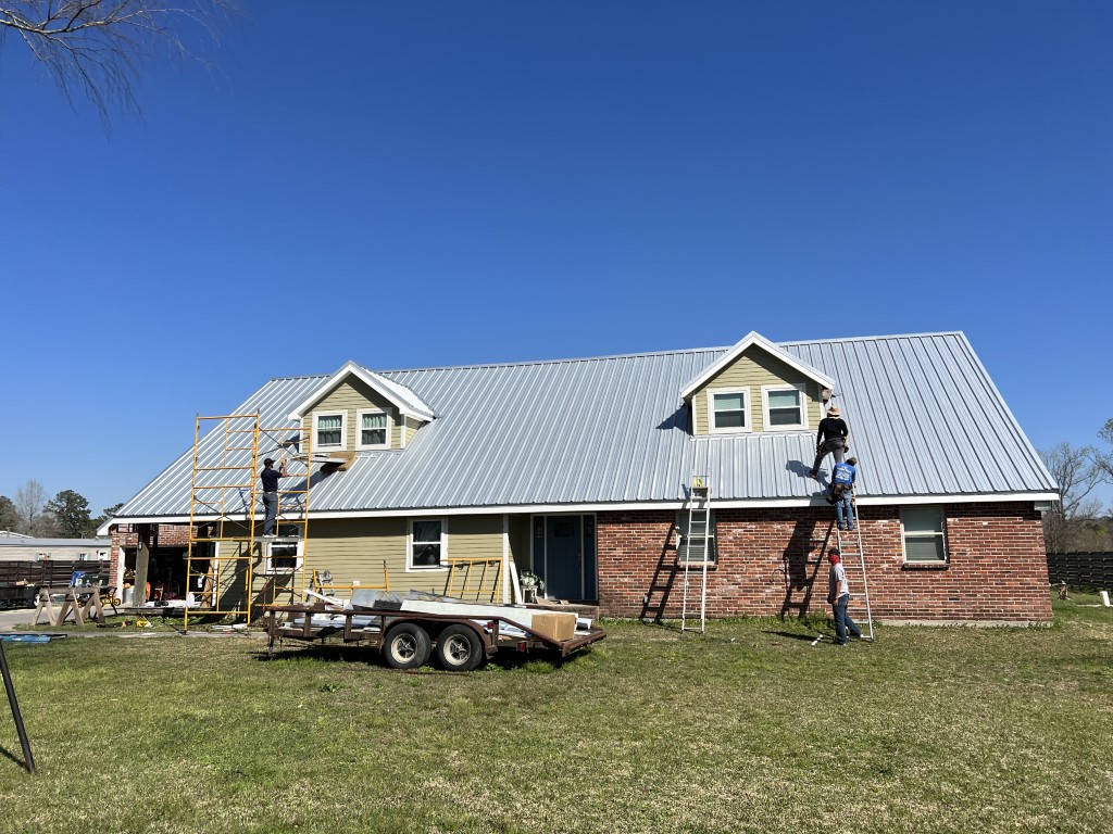 Metal roof installation