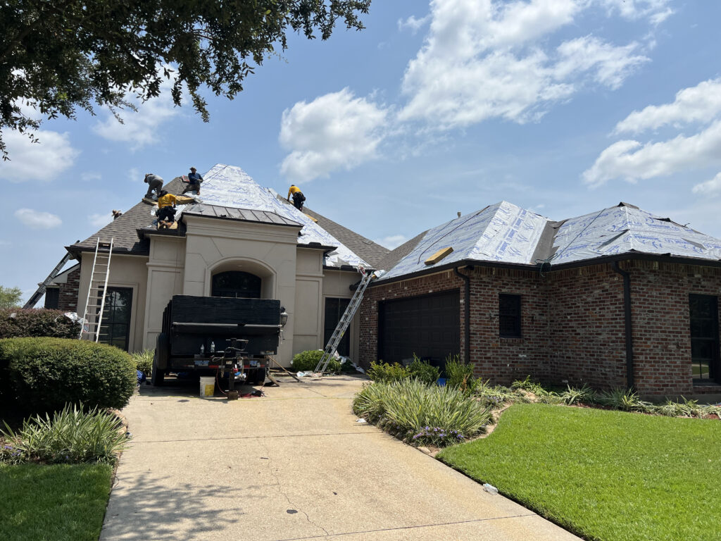 Residential roofing project underlayment