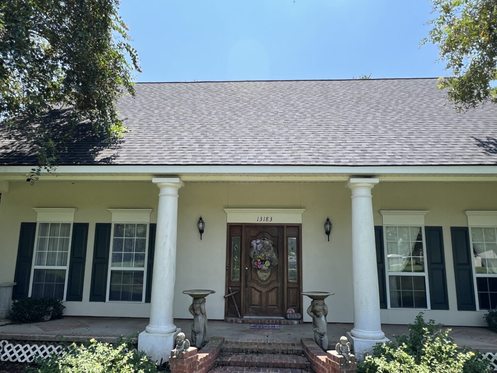 Completed residential shingle roof
