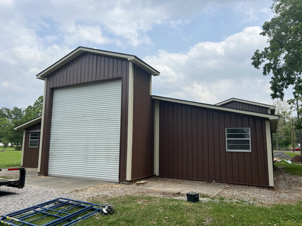 Metal outbuilding exterior